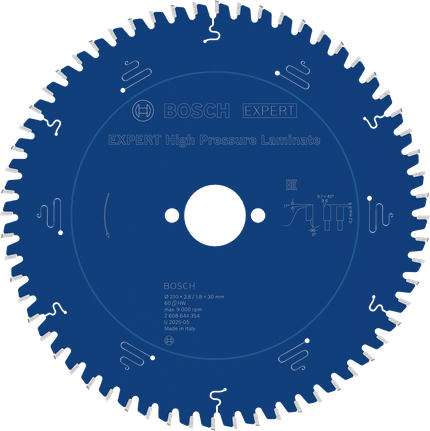 Ketassaetera EXPERT High Pressure Laminate, 210 × 2,8/1,8 × 30 mm, T60 Bosch EXPERT – Bosch EXPERT