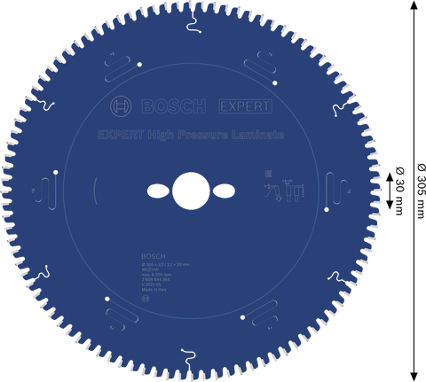 Ketassaetera EXPERT High Pressure Laminate, 305 × 3,2/2,2 × 30 mm, T96 Bosch EXPERT – Bosch EXPERT
