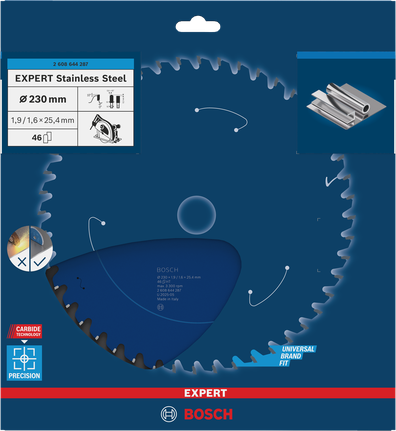 Ketassaetera EXPERT Stainless Steel, 230 × 1,9/1,6 × 25,4 mm, T46 Bosch EXPERT – Bosch EXPERT