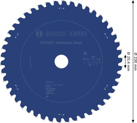 Ketassaetera EXPERT Stainless Steel, 230 × 1,9/1,6 × 25,4 mm, T46 Bosch EXPERT – Bosch EXPERT