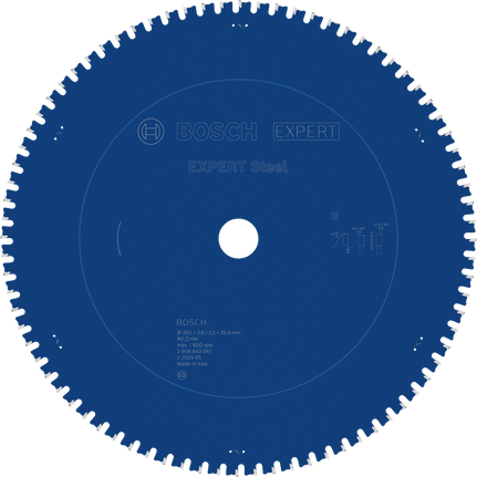 Ketassaetera EXPERT Steel, 305 × 2,6/2,2 × 25,4 mm, T80 Bosch EXPERT – Bosch EXPERT