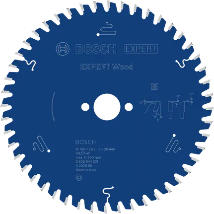 Ketassaetera EXPERT Wood, 160 × 2,6/1,6 × 20 mm, T48 Bosch EXPERT – Bosch EXPERT