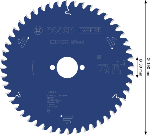 Ketassaetera EXPERT Wood, 190 × 2/1,3 × 30 mm, T48 Bosch EXPERT – Bosch EXPERT