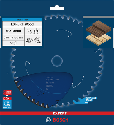 Ketassaetera EXPERT Wood, 210 × 2,8/1,8 × 30 mm, T56 Bosch EXPERT – Bosch EXPERT