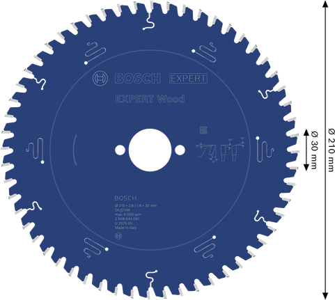 Ketassaetera EXPERT Wood, 210 × 2,8/1,8 × 30 mm, T56 Bosch EXPERT – Bosch EXPERT