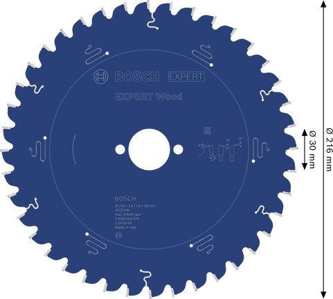 Ketassaetera EXPERT Wood, 216 × 2,4/1,8 × 30 mm, T40 Bosch EXPERT – Bosch EXPERT