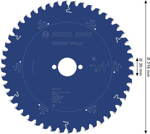 Ketassaetera EXPERT Wood, 216 × 2,4/1,8 × 30 mm, T48 Bosch EXPERT – Bosch EXPERT