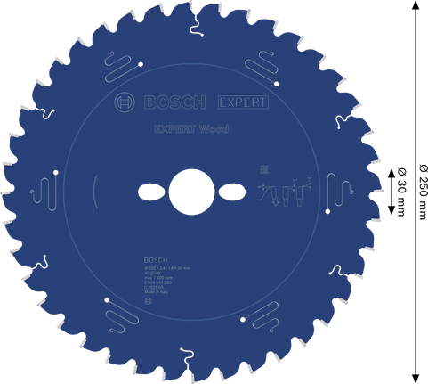 Ketassaetera EXPERT Wood, 250 × 2,4/1,8 × 30 mm, T40 Bosch EXPERT – Bosch EXPERT