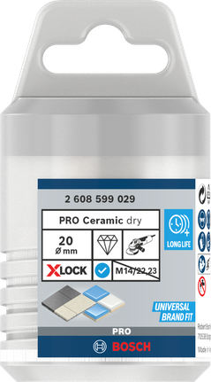 Kroonpuur PRO Ceramic dry, 20 × 35 mm, X-Lock Bosch Professional – Bosch Professional