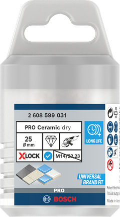Kroonpuur PRO Ceramic dry, 25 × 35 mm, X-Lock Bosch Professional – Bosch Professional