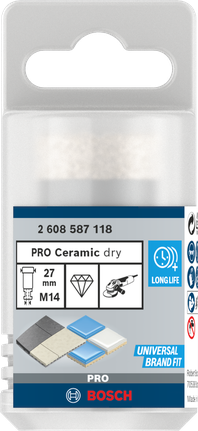 Kroonpuur PRO Ceramic dry, 27 × 35 × 14 mm Bosch Professional – Bosch Professional