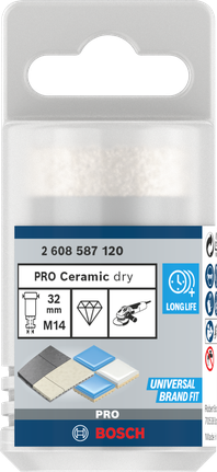 Kroonpuur PRO Ceramic dry, 32 × 35 × 14 mm Bosch Professional – Bosch Professional