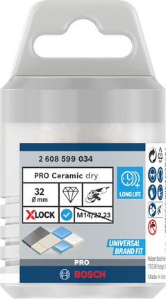 Kroonpuur PRO Ceramic dry, 32 × 35 mm, X-Lock Bosch Professional – Bosch Professional