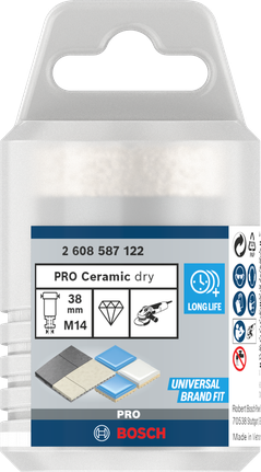 Kroonpuur PRO Ceramic dry, 38 × 35 × 14 mm Bosch Professional – Bosch Professional