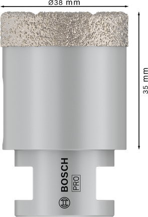 Kroonpuur PRO Ceramic dry, 38 × 35 × 14 mm Bosch Professional – Bosch Professional