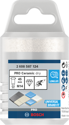 Kroonpuur PRO Ceramic dry, 45 × 35 × 14 mm Bosch Professional – Bosch Professional
