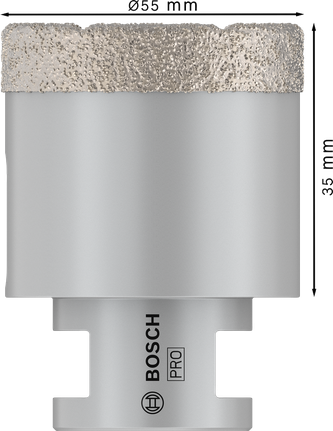 Kroonpuur PRO Ceramic dry, 55 × 35 × 14 mm Bosch Professional – Bosch Professional