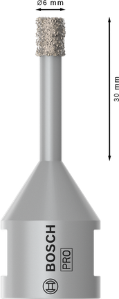 Kroonpuur PRO Ceramic dry, 6 × 30 × 14 mm Bosch Professional – Bosch Professional