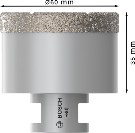 Kroonpuur PRO Ceramic dry, 60 × 35 × 14 mm Bosch Professional – Bosch Professional