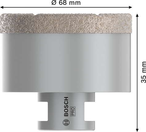 Kroonpuur PRO Ceramic dry, 68 × 35 × 14 mm Bosch Professional – Bosch Professional