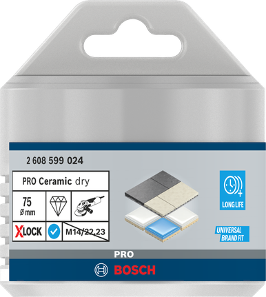 Kroonpuur PRO Ceramic dry, 75 × 35 mm, X-Lock Bosch Professional – Bosch Professional