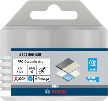 Kroonpuur PRO Ceramic dry, 80 × 35 mm, X-Lock Bosch Professional – Bosch Professional