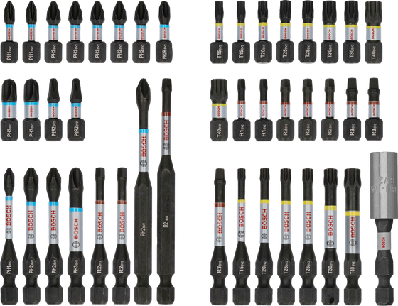 Kruviotsakute komplekt PRO Impact, 44 tk Bosch Professional – Bosch Professional