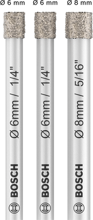 Kuivpuuride komplekt PRO Ceramic dry, 6 × 66, 6 × 66, 8 × 66 mm, 3 tk Bosch Professional – Bosch Professional