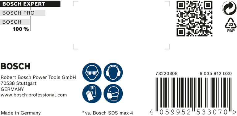Löökpuur EXPERT SDS max-8X, 22 × 200 × 320 mm Bosch EXPERT – Bosch EXPERT