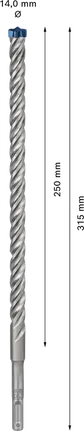Löökpuur EXPERT SDS plus-7X, 14 × 250 × 315 mm Bosch EXPERT – Bosch EXPERT