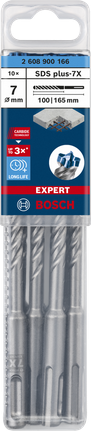 Löökpuur EXPERT SDS plus-7X 7 × 100 × 165 mm, 10 tk Bosch EXPERT – Bosch EXPERT