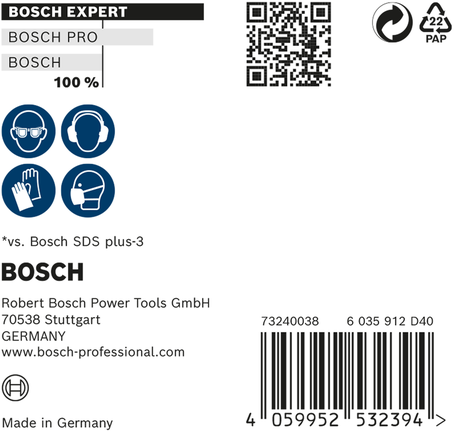 Löökpuur EXPERT SDS plus-7X 7 × 100 × 165 mm, 10 tk Bosch EXPERT – Bosch EXPERT