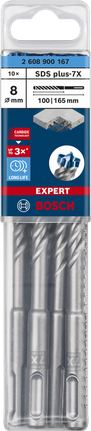 Löökpuur EXPERT SDS plus-7X 8 × 100 × 165 mm, 10 tk Bosch EXPERT – Bosch EXPERT