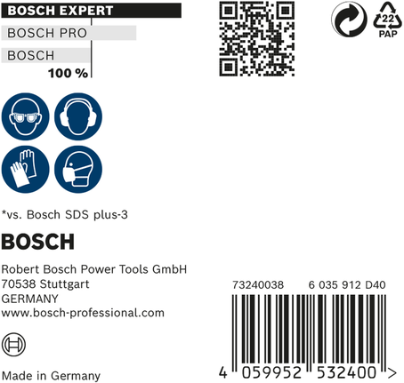 Löökpuur EXPERT SDS plus-7X 8 × 100 × 165 mm, 10 tk Bosch EXPERT – Bosch EXPERT