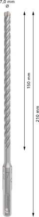 Löökpuur PRO SDS plus-5X, 7 × 150 × 210 mm Bosch Professional – Bosch Professional