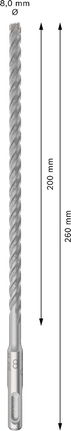 Löökpuur PRO SDS plus-5X, 8 × 200 × 260 mm, 10 tk Bosch Professional – Bosch Professional