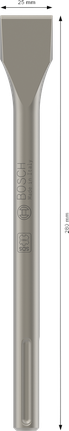 Lamepeitel PRO SDS max-4C, 25 × 280 mm Bosch Professional – Bosch Professional