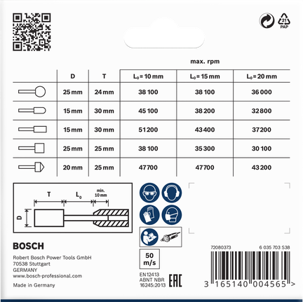 Lihvimisotsakute komplekt PRO Steel, 25 x 24; 15 x 30; 15 x 30; 25 x 25; 20 x 25 mm, G60; G60; G60; G60; G60, 5 tk Bosch Professional – Bosch Professional