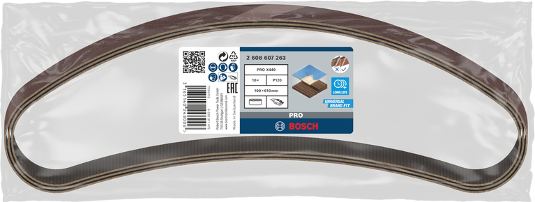 Lihvlint PRO X440, 100 × 610 mm, G120, 10 tk Bosch Professional – Bosch Professional
