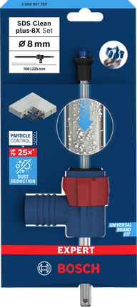 Löökpuuride komplekt EXPERT SDS Clean plus-8X 8 x 100 x 225 Bosch EXPERT – Bosch EXPERT