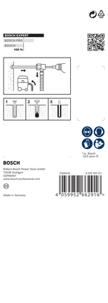 Löökpuuride komplekt EXPERT SDS Clean plus-8X 8 x 100 x 225 Bosch EXPERT – Bosch EXPERT