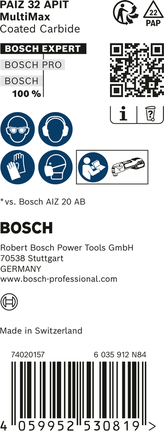Mitmeotstarbelise tööriista leht EXPERT MultiMax PAIZ 32 APIT, 32 mm, 10 tk Bosch EXPERT – Bosch EXPERT