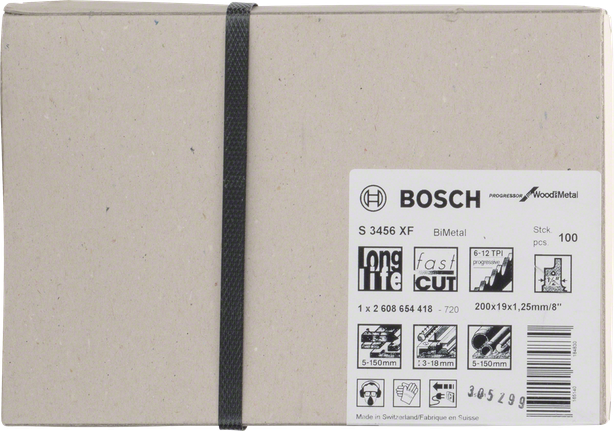 Multi Material S3456XF tera, 1,25 × 19 × 200 mm, 100 tk Bosch Professional – Bosch Professional