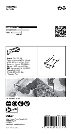 Multitööriista leht EXPERT MetalMax MAII 32 AIT, 70 × 32 mm Bosch EXPERT – Bosch EXPERT