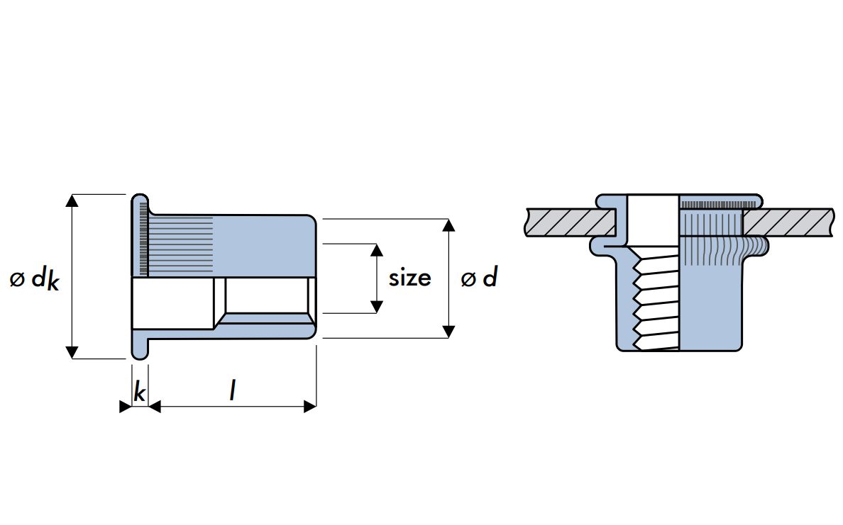 Mutterneedid M6 50tk Q-Standard Flat - Pilt 2