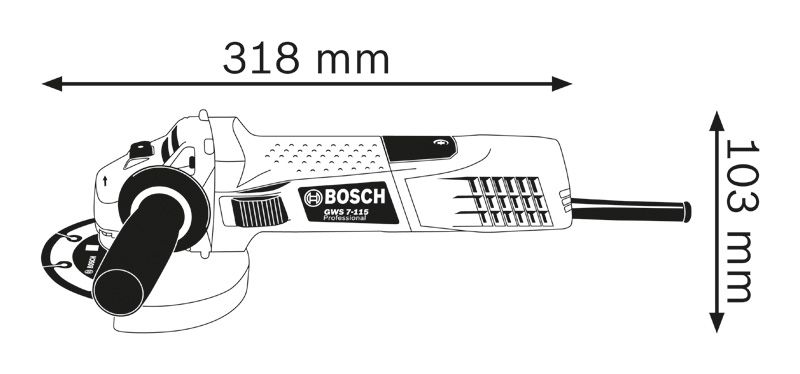 Nurklihvija Bosch Professional GWS 7-115 – Bosch Professional