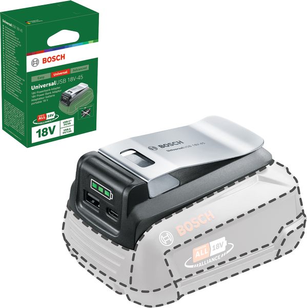 Bosch UniversalUSB 18V-45 akupank - USB adapter 18V akudele
