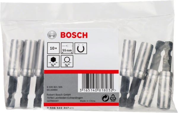 Otsakuhoidja, 1/4-tolline kuuskant, 55 mm, 10 tk Bosch Professional – Bosch Professional