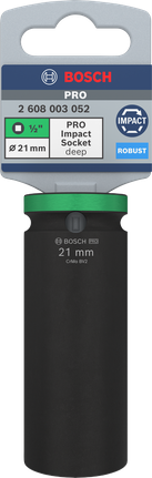 Padrunvõti PRO Impact, 1/2 tolli, 21 mm, sügav Bosch Professional – Bosch Professional