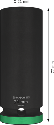 Padrunvõti PRO Impact, 1/2 tolli, 21 mm, sügav Bosch Professional – Bosch Professional